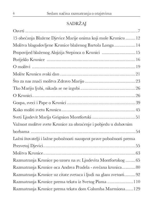 Sveta Krunica — sedam načina razmatranja o otajstvima - Slika 2